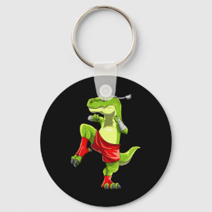 Funny Muay Thai T-rex - Thai Boxing  Key Ring