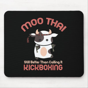 Funny Muay Thai T Shirt - Kickboxing Shirt Long Sl Mouse Mat