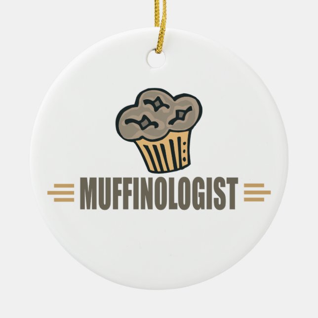 Funny Muffin Ceramic Tree Decoration (Front)