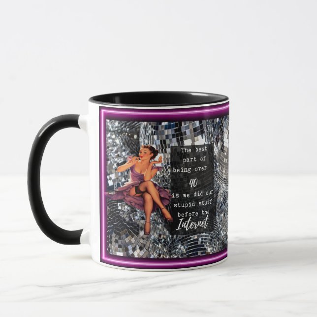 Funny Mug Coffee Best Friend Gift "Over 40" (Left)
