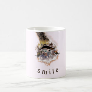 Funny Mug Happy Playful Ostrich - Smile