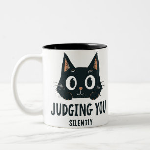 Funny mug Judging Cat Judgmental Cut Cat Cups gift