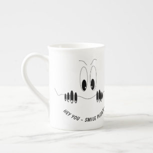 Funny Mug with Curiosity Eyes - Custom Text