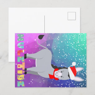 Funny Muletide Christmas Postcard