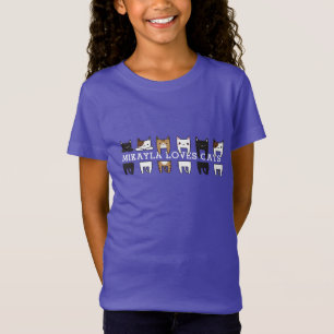 Funny Multicolor Cat Frame T-Shirt