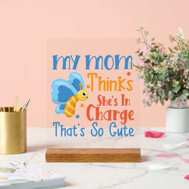 Funny Mum baby nursery word art Acrylic Sign (Wedding)