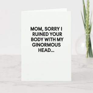 Funny Mum Body Apology Card