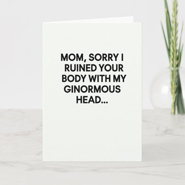 Funny Mum Body Apology Card (Front)