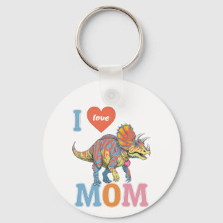 Funny Mum Ceratopsian Key Ring