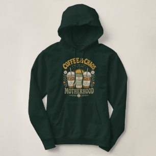 Funny Mum Coffee Floral Illustration Hoodie