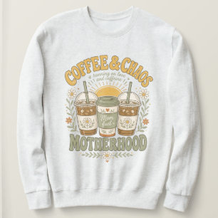 Funny Mum Coffee Floral Illustration Sweatshirt