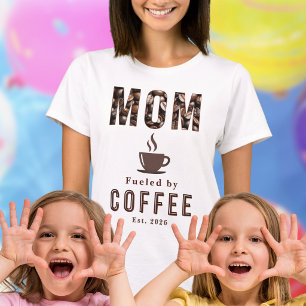 Funny Mum Coffee-Lover Cup Mother's Day Est. T-Shirt