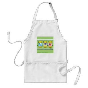 Funny Mum Dad And Baby Cartoon New Family Standard Apron