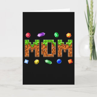 Funny Mum Dad Birthday Boy Kid Video Gamer Pixel  Card