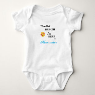 Funny Mum Dad Breath Baby Bodysuit
