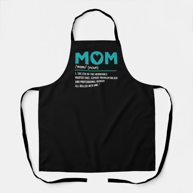 Funny Mum Definition Master Chef Mother's Day Gift Apron (Front)