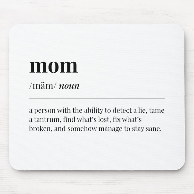 Funny Mum Definition Mouse Mat (Front)