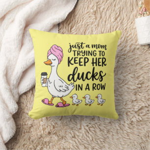 Funny Mum ducks word art  Cushion