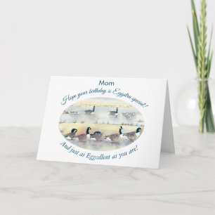 Funny Mum Eggstra Special Bird Art Birthday Card