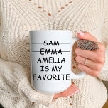 Funny Mum Favourite Child / Mum Birthday Coffee Mug<br><div class="desc">This is a Personalised Funny Coffee Mug for your Mum or Dad. To Give them on Birthday or anniversary day. best funny Personalised mug for mum Favourite Childs.</div>