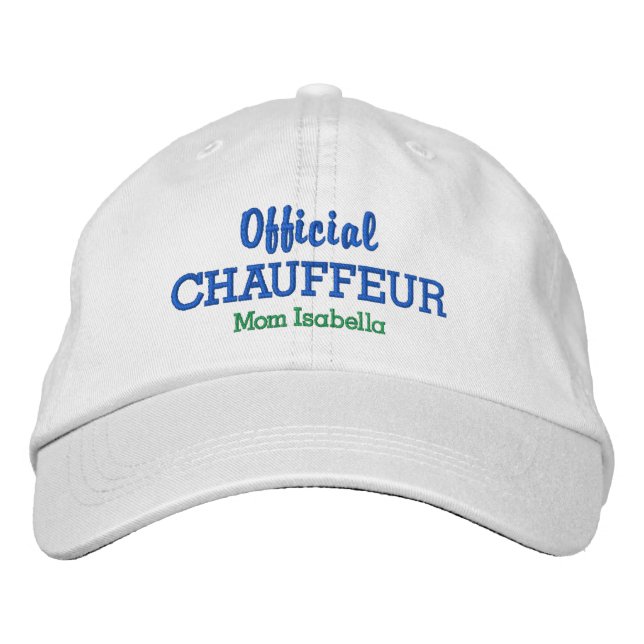 Funny Mum Hat Official Chauffeur Custom Name (Front)