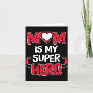Funny mum is super hero shirt cute mum mother's da card