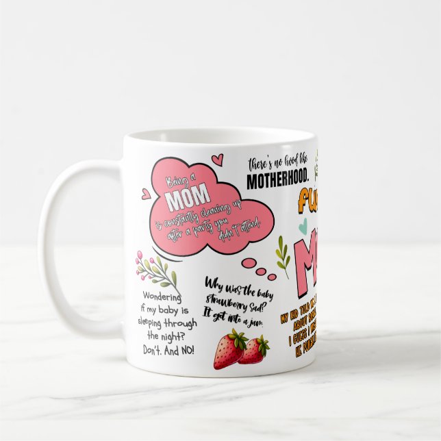 Funny Mum Jokes Mother's Day Gift Coffee Mug (Left)