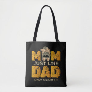 Funny Mum Just Like Dad Only Smarter Vintage Tote Bag