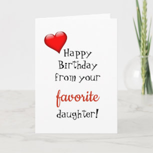 Funny Mum Mother Birthday Card Favourite Daughter