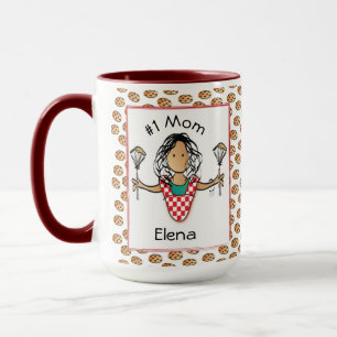 Funny Mum Mother Ethnic Female Cartoon Coffee Mug