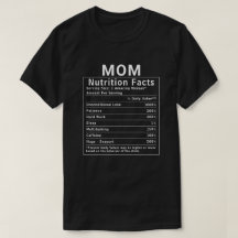 Funny Mum Nutrition Facts Mothers Day Gift