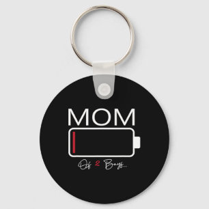 Funny Mum Of 2 Boys From Son Mothers Day Birthday Key Ring