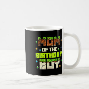 Funny Mum Of The Birthday Boy Video Gamer Pixel Bd Coffee Mug