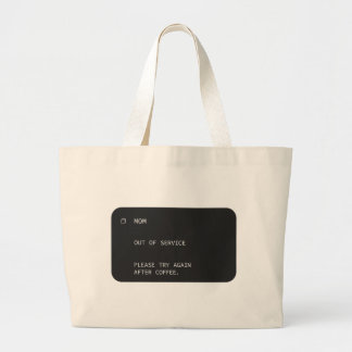 Funny Mum Out of Service Coffee Design Large Tote Bag