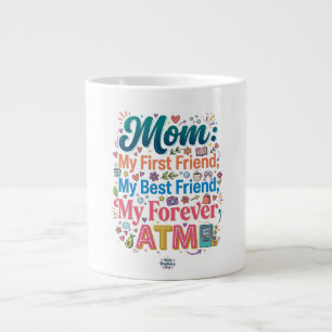 Funny Mum Shirt Forever ATM Joke   Mother’s Day Gi Large Coffee Mug