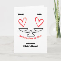 Funny Mum vs Dad Balance Greeting Card - Personali
