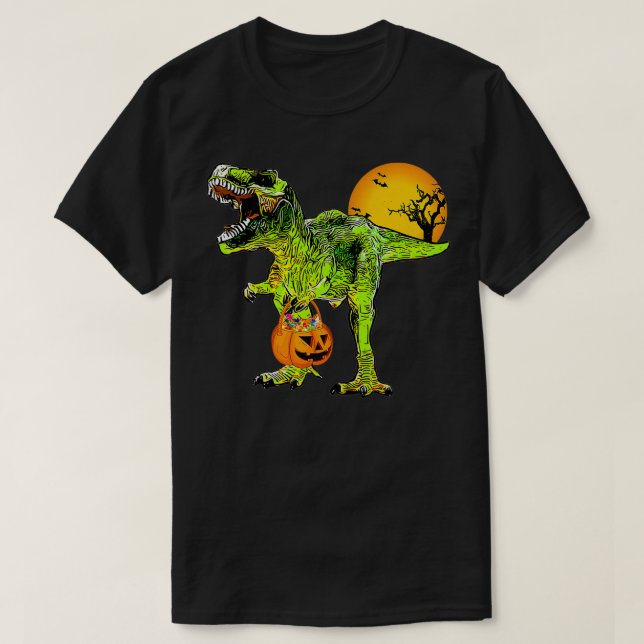 Funny Mummy Dinosaur TRe Halloween Gift Kids Boys  T-Shirt (Design Front)