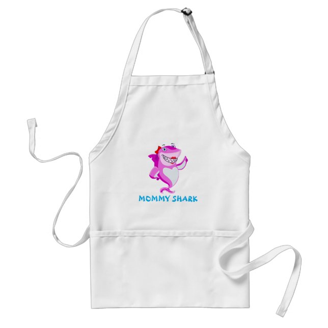 Funny Mummy Shark Template Standard Apron (Front)