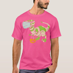 Funny Mummy Tre Dinosaur Face Mask Halloween Dino T-Shirt