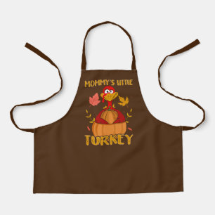 funny Mummy's little turkey Thanksgiving Apron