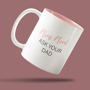 Funny Mum's Mood Two-Tone Coffee Mug