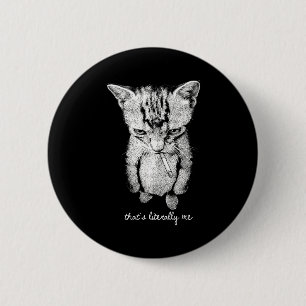 Funny munchkin smoking kitten standing cat meme 6 cm round badge