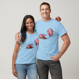 Funny Murdered Doughnut Cartoon T-Shirt