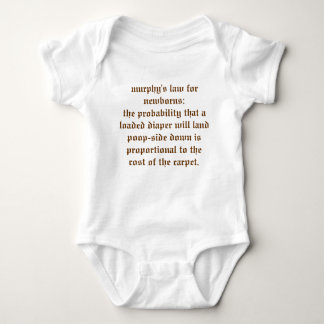 Funny Murphy's Law For Newborns Baby Bodysuit
