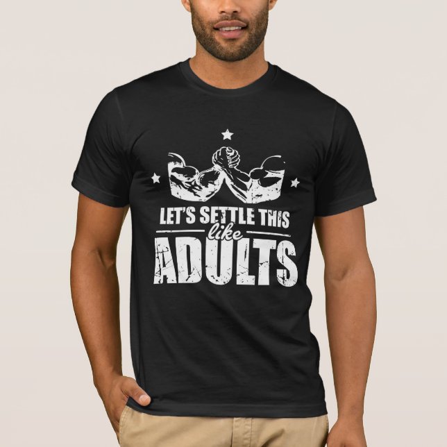 Funny Muscle Arm Wrestling Tshirt (Front)