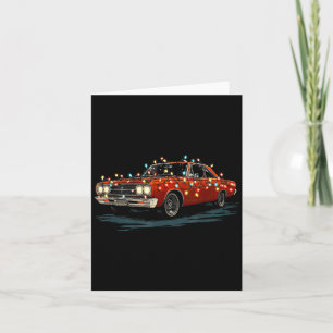 Funny Muscle Car Christmas Graphics Lights Lover Card