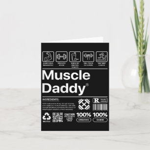 Funny Muscle Daddy For Workout Gym Lover And Bodyb Card