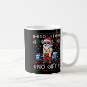 Funny Muscle Santa Lifting Christmas Ugly Christma Coffee Mug