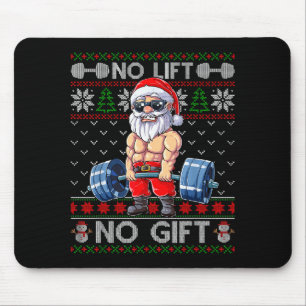 Funny Muscle Santa Lifting Christmas Ugly Christma Mouse Mat