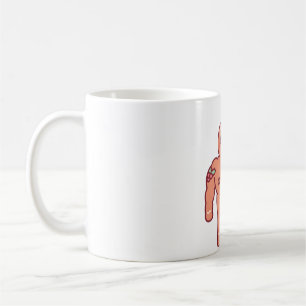 Funny Muscular Gingerbread Man With Christmas Tatt Coffee Mug